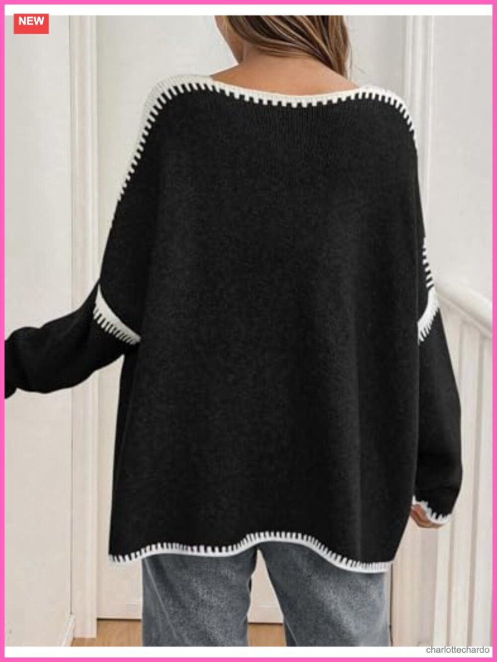 Women's Knit Open Front Cardigan Sweater Lightweight Oversized Long Sleeve - Picture 3 of 6